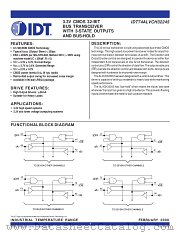 IDT74ALVCH32245 datasheet pdf IDT