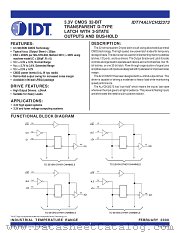 IDT74ALVCH32373 datasheet pdf IDT