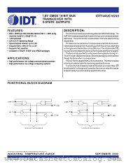 IDT74AUC16245 datasheet pdf IDT