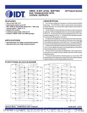 IDT74AUC164245 datasheet pdf IDT