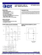 IDT74CBTLV16214 datasheet pdf IDT