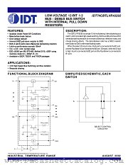 IDT74CBTLVR16292 datasheet pdf IDT