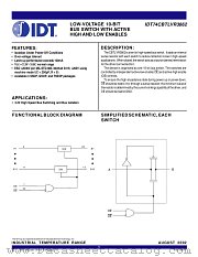 IDT74CBTLVR3862 datasheet pdf IDT