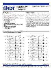 IDT74FCT162245T datasheet pdf IDT