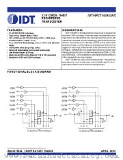 IDT74FCT163952 datasheet pdf IDT