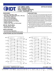 IDT74LVC16245A datasheet pdf IDT