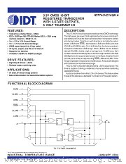 IDT74LVC16501A datasheet pdf IDT