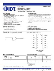IDT74LVC32A datasheet pdf IDT