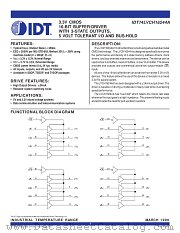 IDT74LVCH16244A datasheet pdf IDT