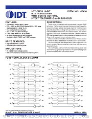 IDT74LVCH16245A datasheet pdf IDT