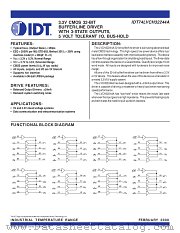 IDT74LVCH32244A datasheet pdf IDT