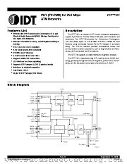 IDT77105 datasheet pdf IDT