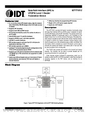 IDT77V012 datasheet pdf IDT