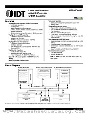 IDT79R4640 datasheet pdf IDT