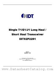 IDT82P2281 datasheet pdf IDT