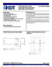 IDT74CBTLV3862 datasheet pdf IDT