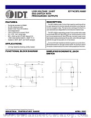 IDT74CBTLV6800 datasheet pdf IDT