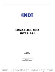 IDT821611 datasheet pdf IDT