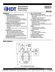 IDT79RC64574 datasheet pdf IDT