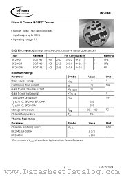 BF2040W datasheet pdf Infineon