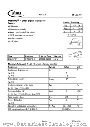 BSL207SP datasheet pdf Infineon