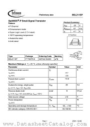 BSL211SP datasheet pdf Infineon