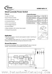 BTS117 datasheet pdf Infineon
