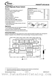 BTS432-E2 datasheet pdf Infineon