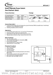 BTS441-T datasheet pdf Infineon