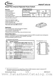 BTS707 datasheet pdf Infineon