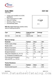 CGY353E6327 datasheet pdf Infineon
