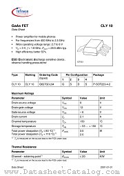 CLY10 datasheet pdf Infineon
