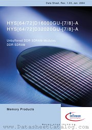 HYS72D16000GU-7-A datasheet pdf Infineon