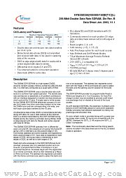 HYB25D256160BC-6 datasheet pdf Infineon