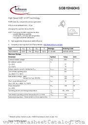 SGB15N60HS datasheet pdf Infineon