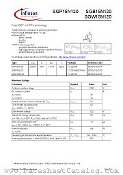 SGB15N120 datasheet pdf Infineon