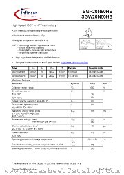 SGW20N60HS datasheet pdf Infineon