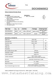 SIDC00D60SIC2(UNSAWN) datasheet pdf Infineon