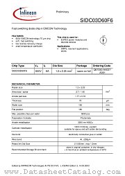SIDC03D60F6 datasheet pdf Infineon