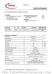 SIDC07D60E6 datasheet pdf Infineon