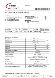SIDC07D60F6 datasheet pdf Infineon