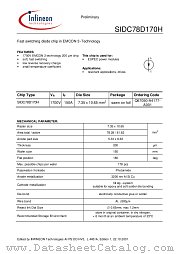 SIDC78D170H datasheet pdf Infineon