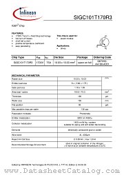 SIGC101T170R3 datasheet pdf Infineon
