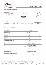 SIGC42T60NC datasheet pdf Infineon