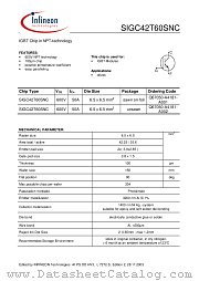 SIGC42T60SNC datasheet pdf Infineon