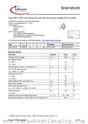 SKW15N120 datasheet pdf Infineon