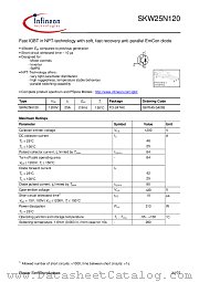 SKW25N120 datasheet pdf Infineon
