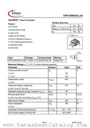 SPB160N04S2L-03 datasheet pdf Infineon