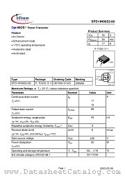 SPD14N06S2-80 datasheet pdf Infineon