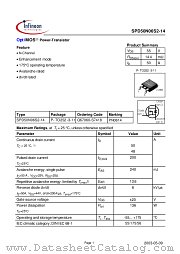 SPD50N06S2-14 datasheet pdf Infineon